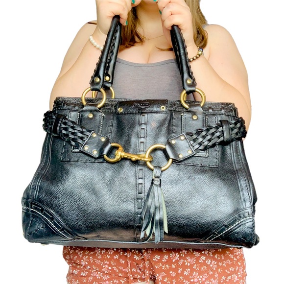 Coach Handbags - COACH✨Limited Edition Hamptons Whipstitch Woven Belted Carryall Tote